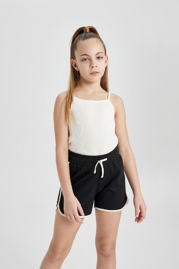 Kız Çocuk Beli Lastikli Basic Düz Şort B5164a824hs - 4