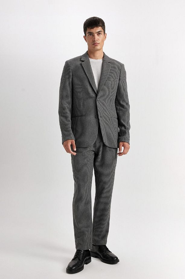 Antrasit Pantolon Tailored Regular Fit Normal Kesim Düz Paça Cepli D3704ax24au - 4