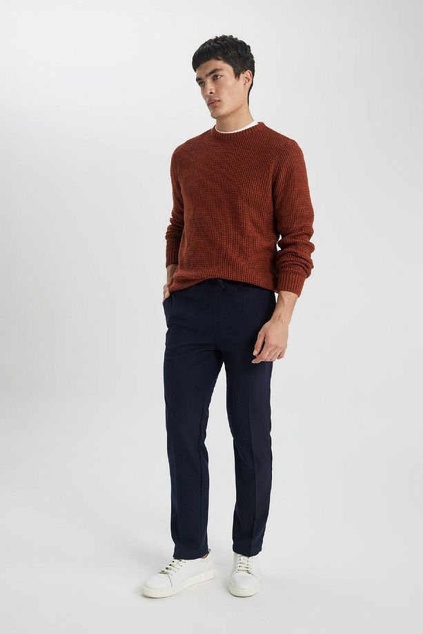 Yün Görünümlü Jogger Pantolon Cepli Düz Paça C1474ax23wn - 4