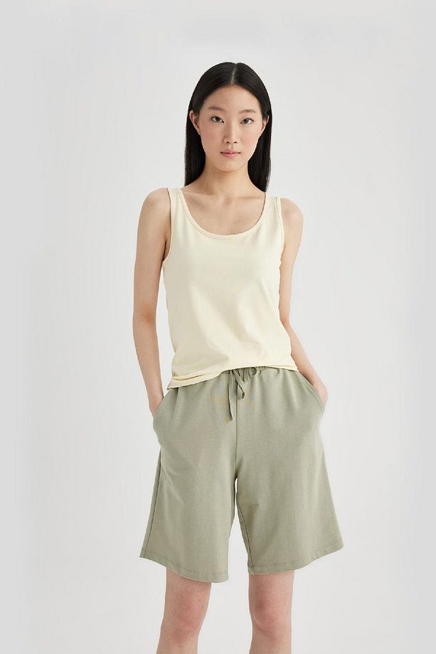 Regular Fit Normal Bel Düz Paça Basic Bermuda Şort N7439az24hs - 4