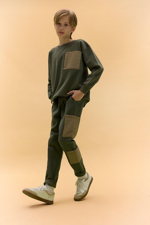 Erkek Çocuk Kalın Beli Lastikli Jogger Eşofman Altı D5818a824wn - 4