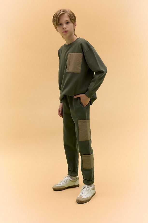 Erkek Çocuk Kalın Beli Lastikli Jogger Eşofman Altı D5818a824wn - 5