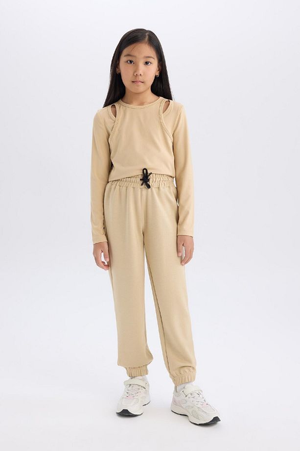 Kız Çocuk Beli Lastikli Cepli Jogger Eşofman Altı D9622A825SM - 4