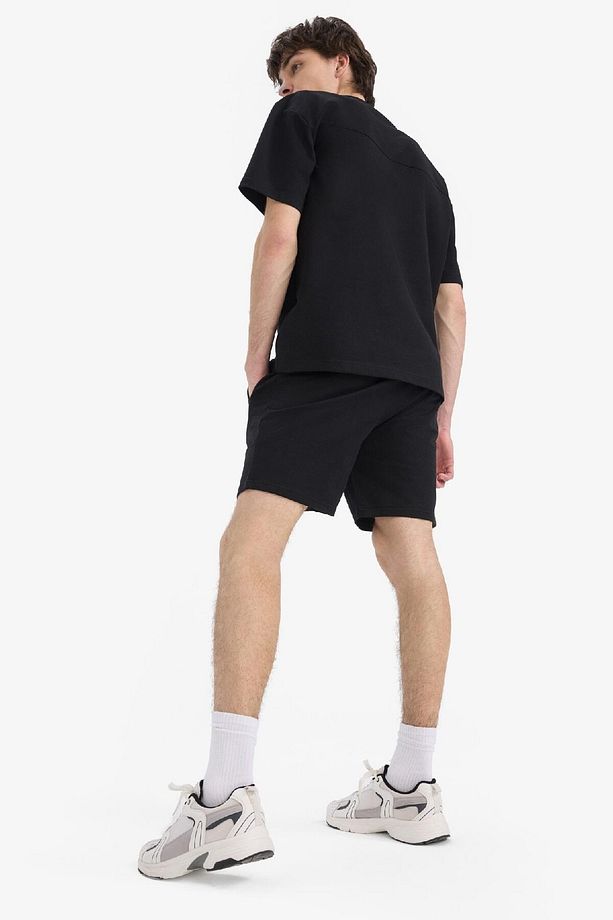Slim Fit Dar Kesim Dar Paça Basic Düz Şort B8674ax25sp - 4
