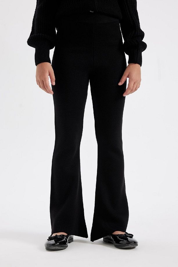 Kız Çocuk Flare Fit Ispanyol Paça Basic Düz Triko Pantolon A6029a824wn - 1