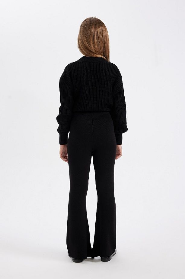 Kız Çocuk Flare Fit Ispanyol Paça Basic Düz Triko Pantolon A6029a824wn - 5