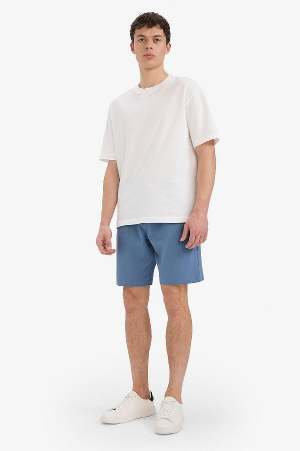 Slim Fit Dar Kesim Cepli Pamuklu Basic Düz Bermuda Şort W1105az25sp - 3