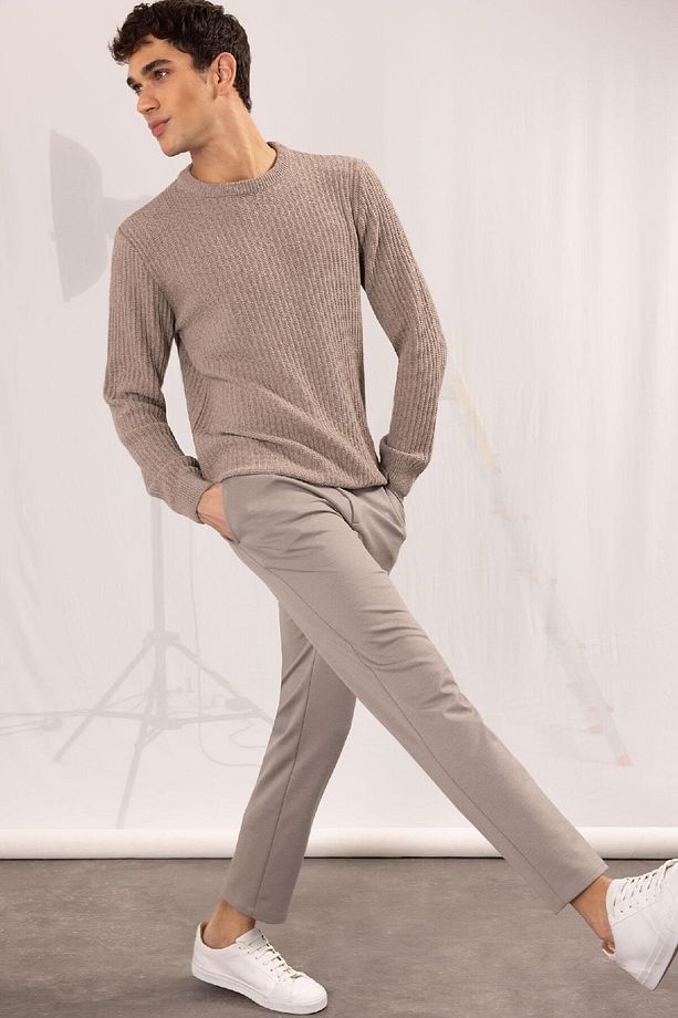 Jogger Yazlık Kumaş Pantolon Basic Düz Cepli Düz Paça T6317AZ25SP - 3