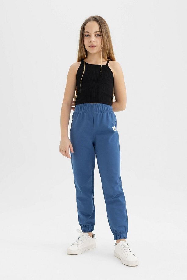 Kız Çocuk Dokuma Etiketli Beli Ve Paçası Lastikli Jogger Eşofman Altı C4594a824sm - 4