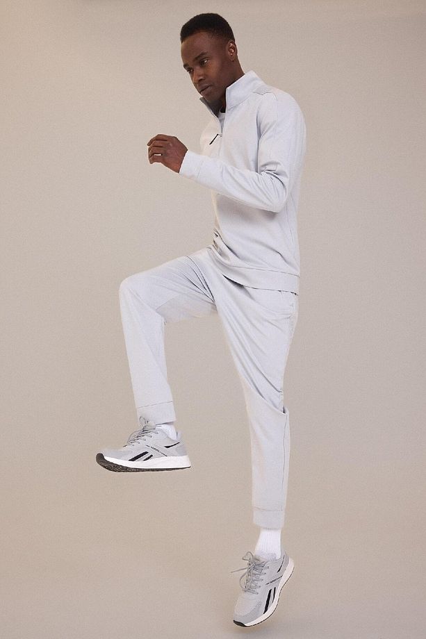 Fit Sporcu Standart Fit Jogger Eşofman Altı Içi Yumuşak Tüylü Skuba Dalgıç Kumaş D7308ax25sp - 4