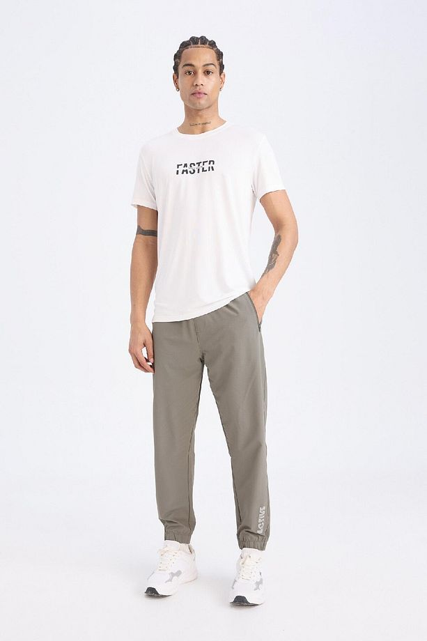 DeFactoFit Slim Fit Dokuma Sporcu Jogger Eşofman Altı Dar Kesim Çift Cepli C1212AX25SP - 5