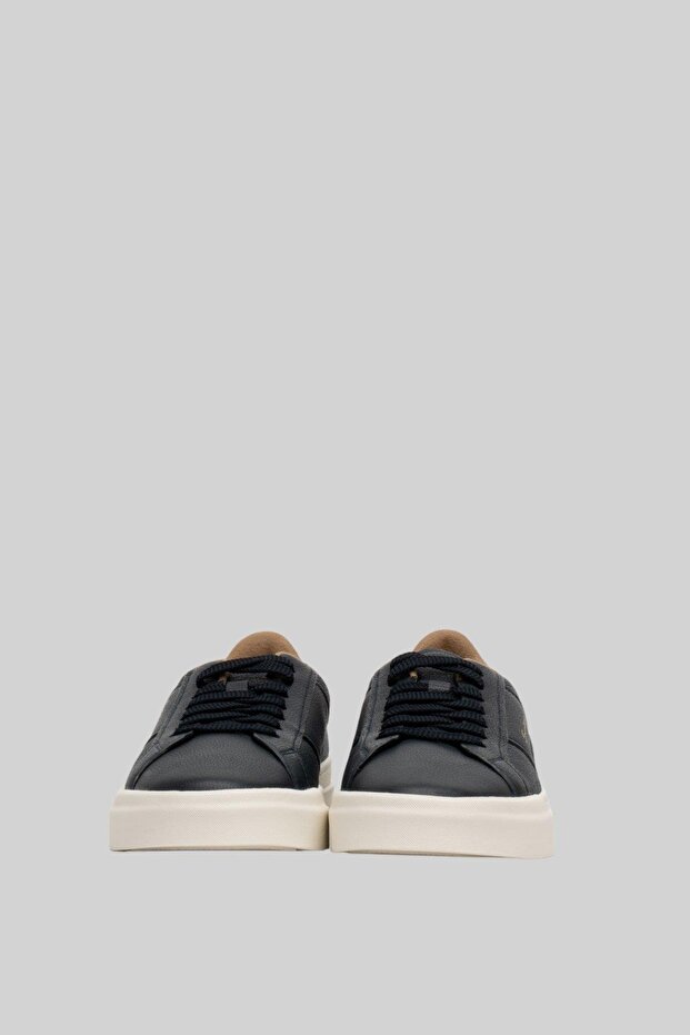 Erkek Deri Sneaker Mavi - 3