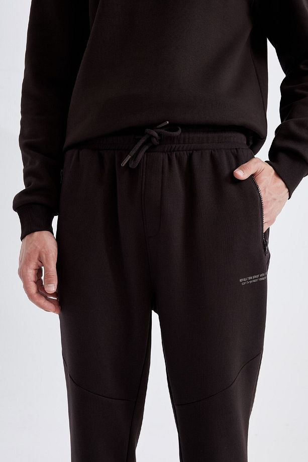 Regular Fit Jogger Eşofman Altı Fermuar Cepli Lastikli Paça Y5511az24au - 4
