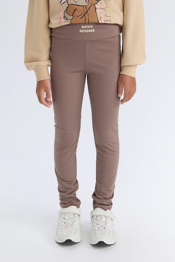 Kız Çocuk Standart Boy Baskılı Tayt D6550A824WN - 1