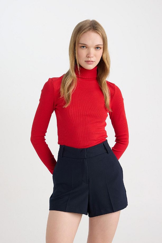 Coool Slim Fit Dar Kesim Normal Bel Basic Düz Şort D5250ax24au - 4