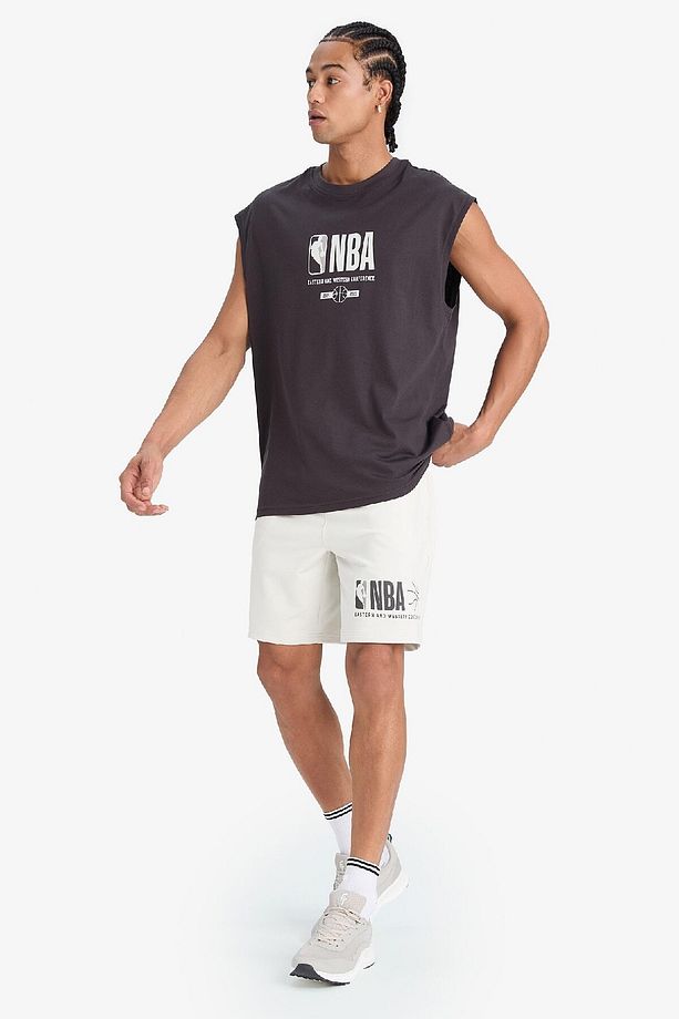 DeFactoFit NBA Wordmark Standart Fit Kısa Paça Şort E2187AX25SM - 3