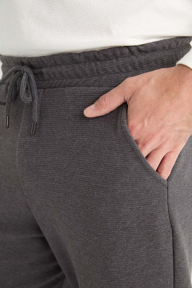 Regular Fit Cepli Düz Paça Dokulu Eşofman Altı D7603ax25sp - 5