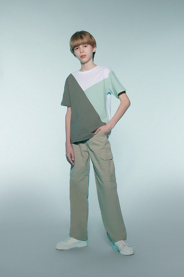 Erkek Çocuk Loose Fit Standart Paça Gofre Dokulu Pantolon D7794A825SP - 2
