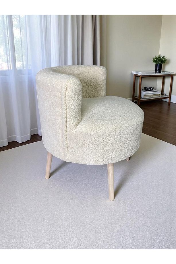 Nova Teddy Kumaş Geniş Oturma Alanlı Berjer, Salon, Yatak Odası, Makyaj Masası, Kahve Köşesi - 3