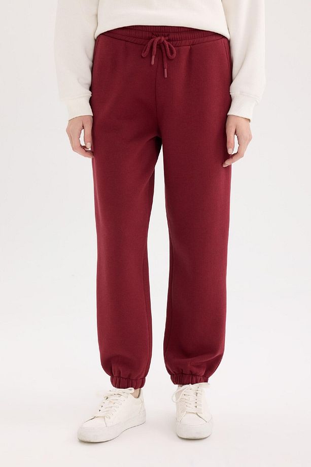 Standart Fit Kalın Jogger Eşofman Altı Bel Paça Lastikli Basic Düz Uzun Boy S7370az24wn - 1