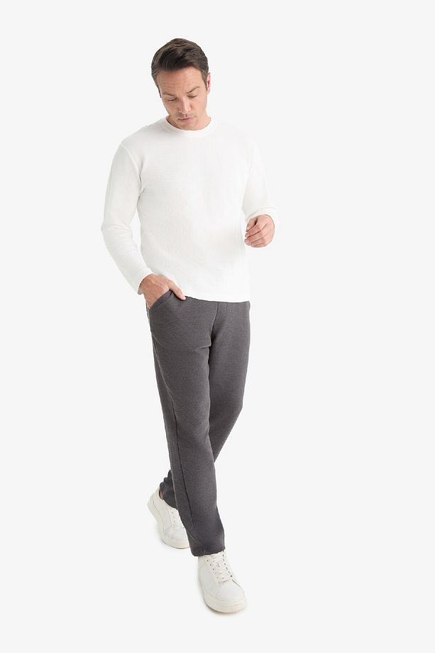 Regular Fit Cepli Düz Paça Dokulu Eşofman Altı D7603ax25sp - 4