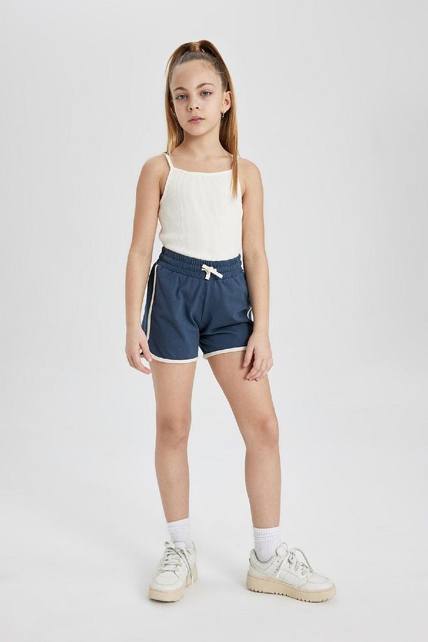 Kız Çocuk Beli Lastikli Basic Düz Şort B5164a824hs - 3