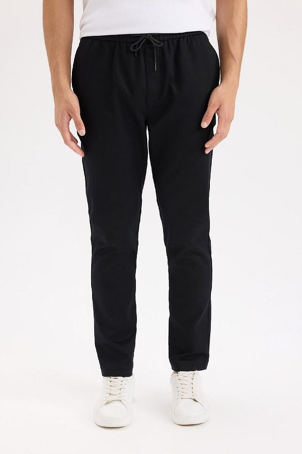 Yazlık Jogger Pantolon Beli Bağcıklı Cepli D5966ax25sp - 1