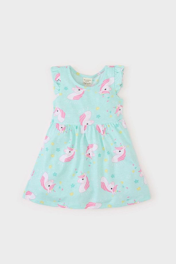 Kız Bebek Desenli Kısa Kollu Elbise A0136a525sm - 3
