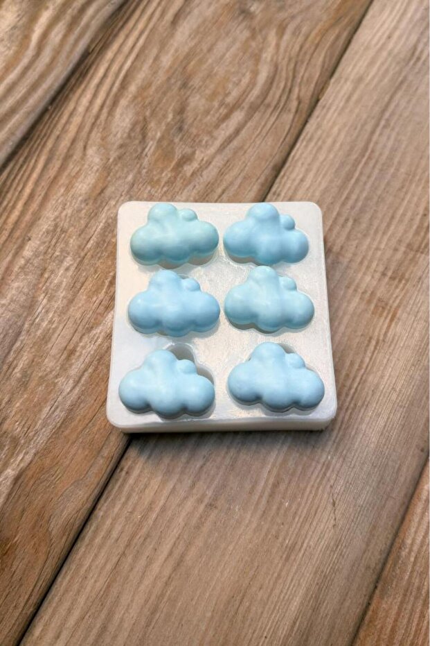 Bubble Bulut Mini 6'lı Silikon Mum Kalıbı - 3