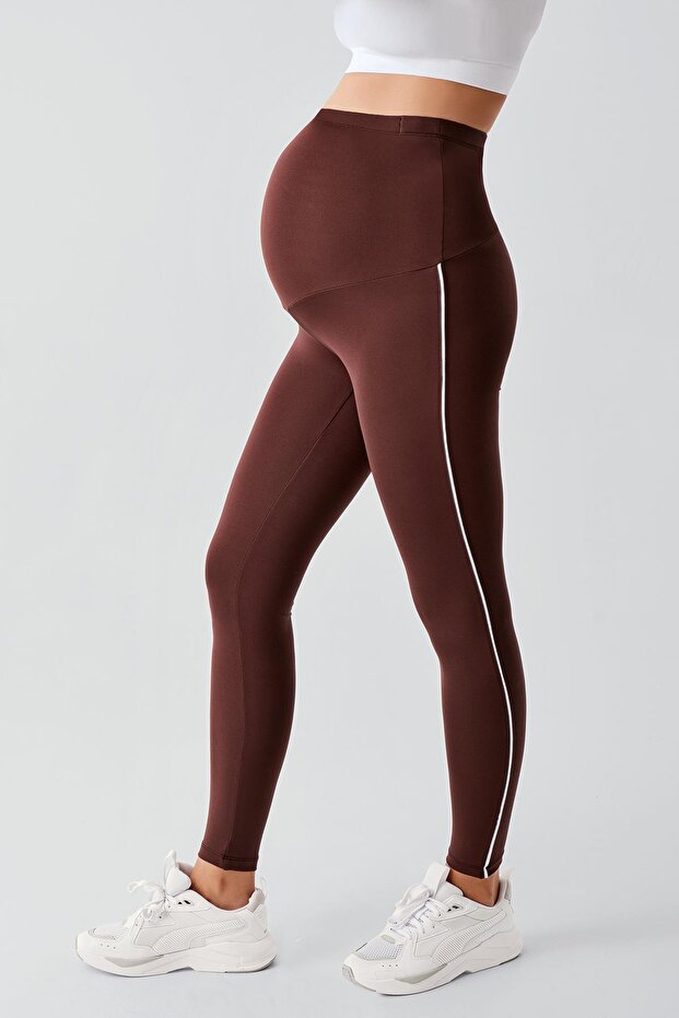 Magas derekú, rugalmas, felszedő kismama leggings - 4