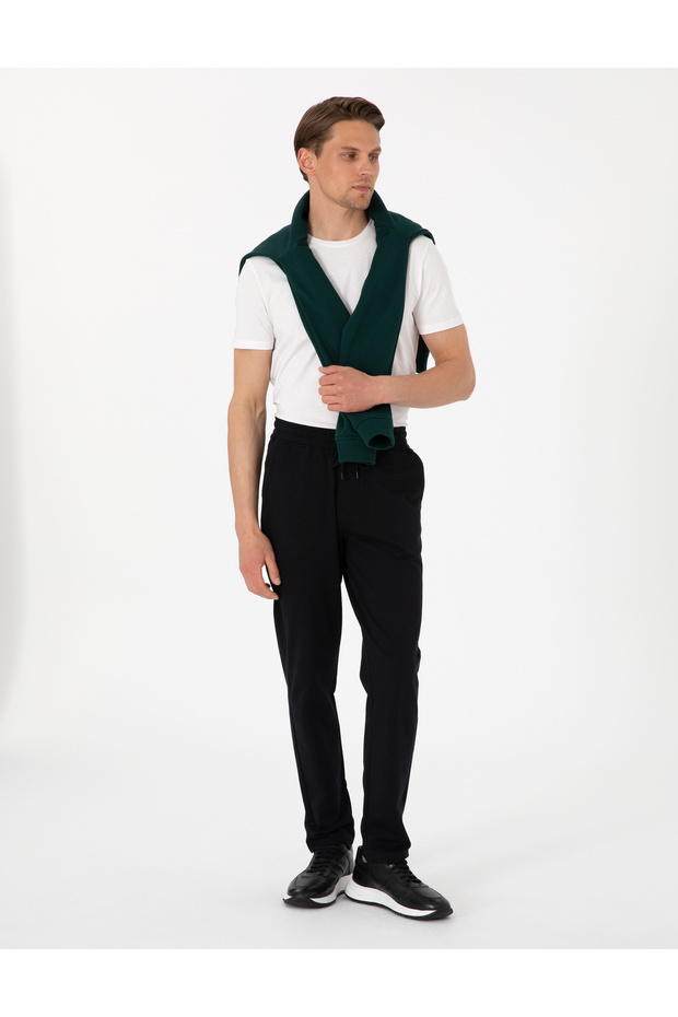 Black Slim Fit Sweatpants 50308393-Vr046