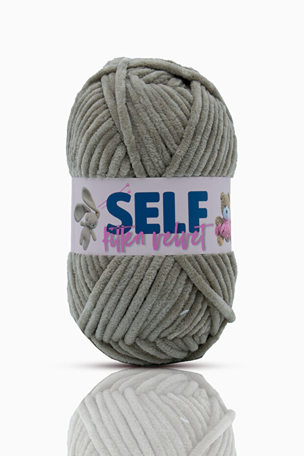 خيط الحياكة من حبل الشنيل المخملي الفضي - 1