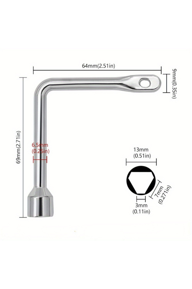 1pc Multi-purpose Electric Control Cabinet Inner Triangle Key Wrench Elevator Water Meter Valve Univ
