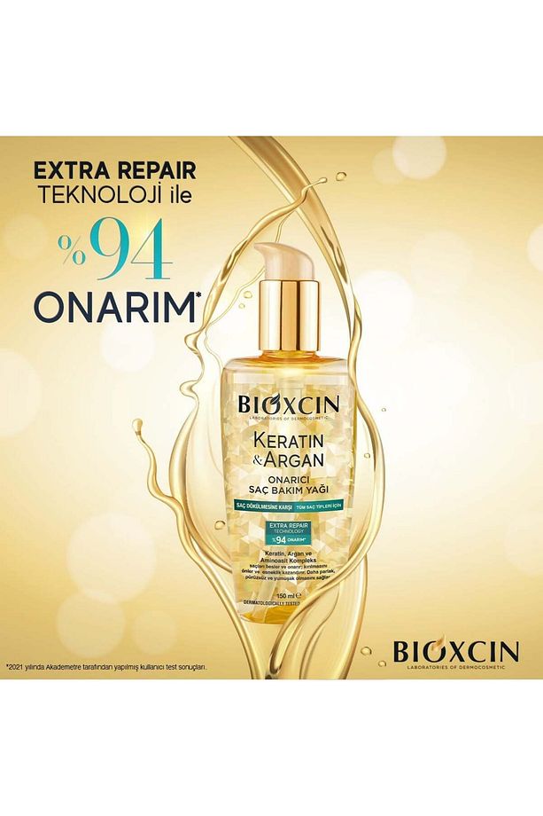 Keratin Argan Onarıcı Saç Bakım Yağı 2X150ml - 5