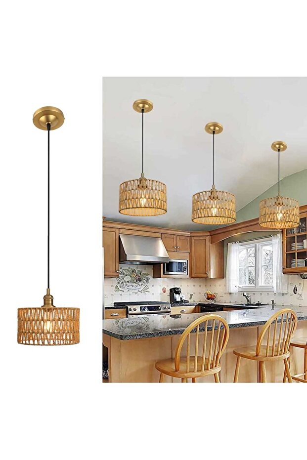 علاقي مفرد تصميم ريفي من الخيزران - 3