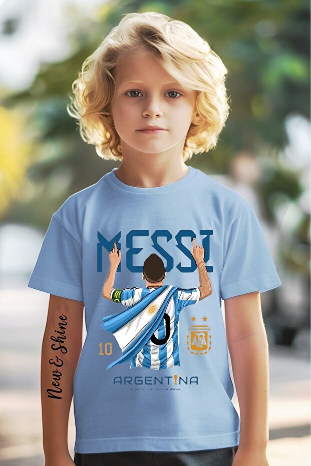 Messi Printed Oversized Kids T-Shirt