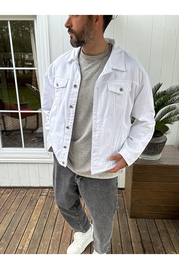 White Buttoned Jacket Ke-613/617-6/615 - 1