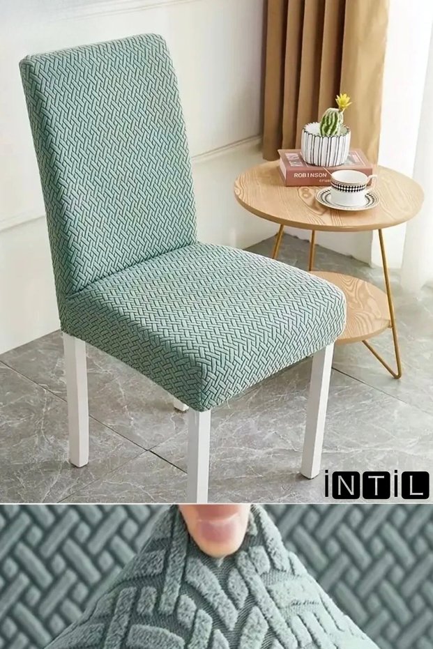 Chair Cover, Chair Cover, Elastic, Lycra, Washable 1 Piece Mint Color Chair Cover