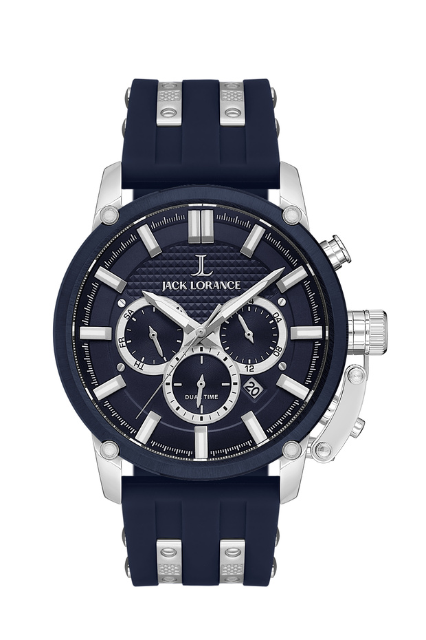 Jls0405803 Navy Blue & Silver Steel Men's Wristwatch