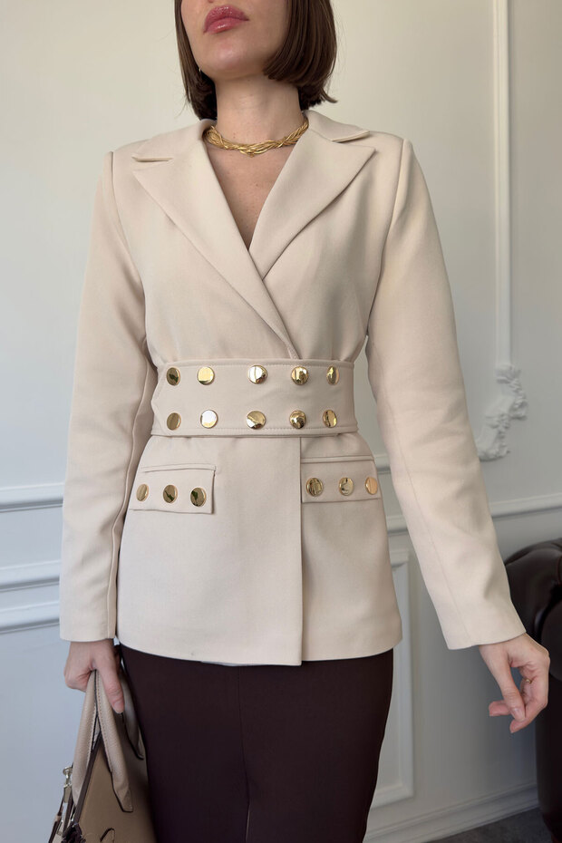 سترة بليزر مميزة - حجرية مع مشابك تثبيت - 2