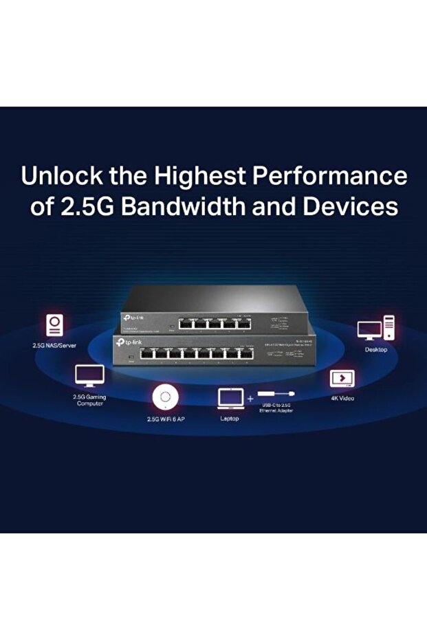 Tp Festa TL-SG108-M2 8'li 2,5G Gigabit Switch (3yıl üretici garantili) - 4