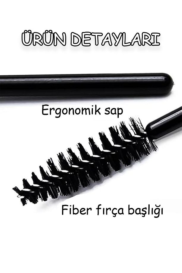 Kirpik Fırçası 50 Adet Kirpik Kaş Bakım Makyaj Aracı Göz Makyajı Şekillendirme Tarağı Maskara - 4