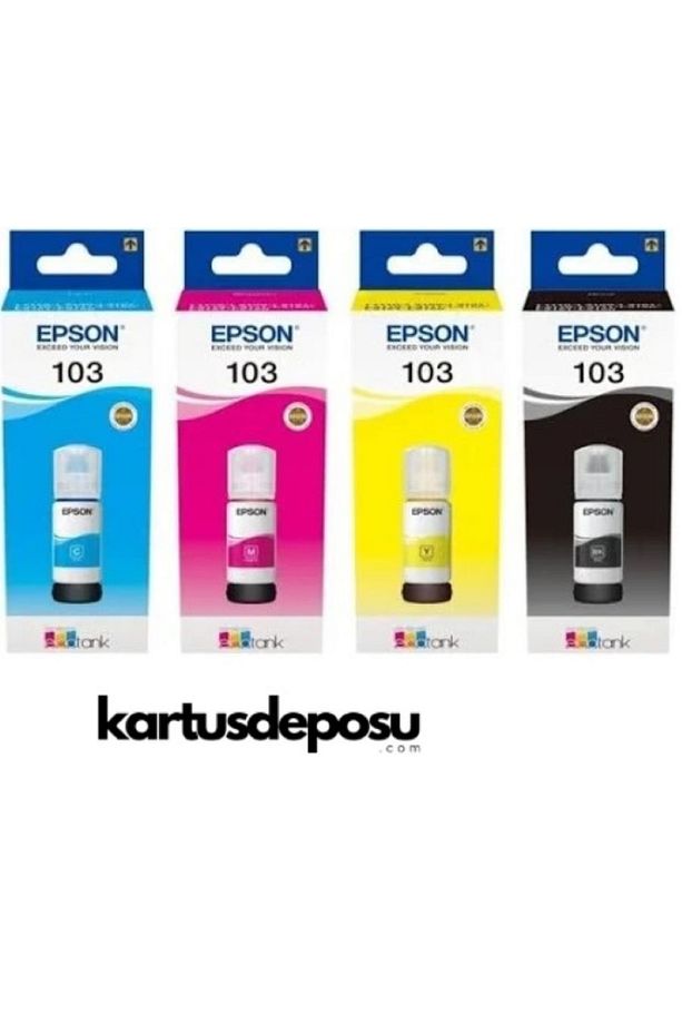 103 Mürekkep Seti (Siyah, kırmızı, mavi, sarı) - 1
