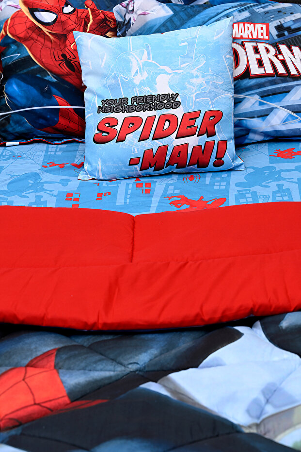 طقم لحاف سرير ٥ في ١ من Bnb - مصنوع من ألياف دقيقة ناعمة وغطاء بوليستر - أحمر - 8