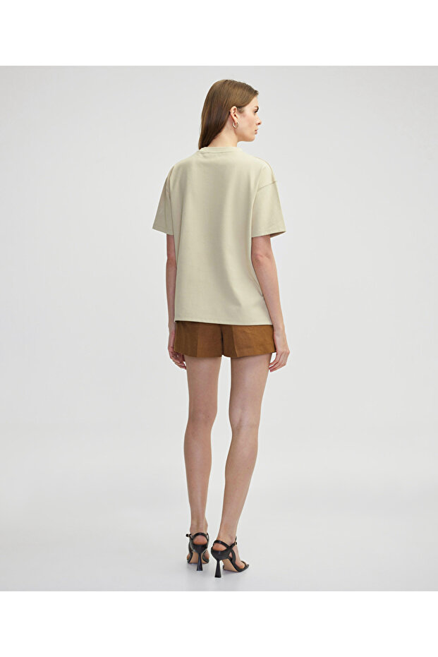 Palmiye işlemeli tişört - 6