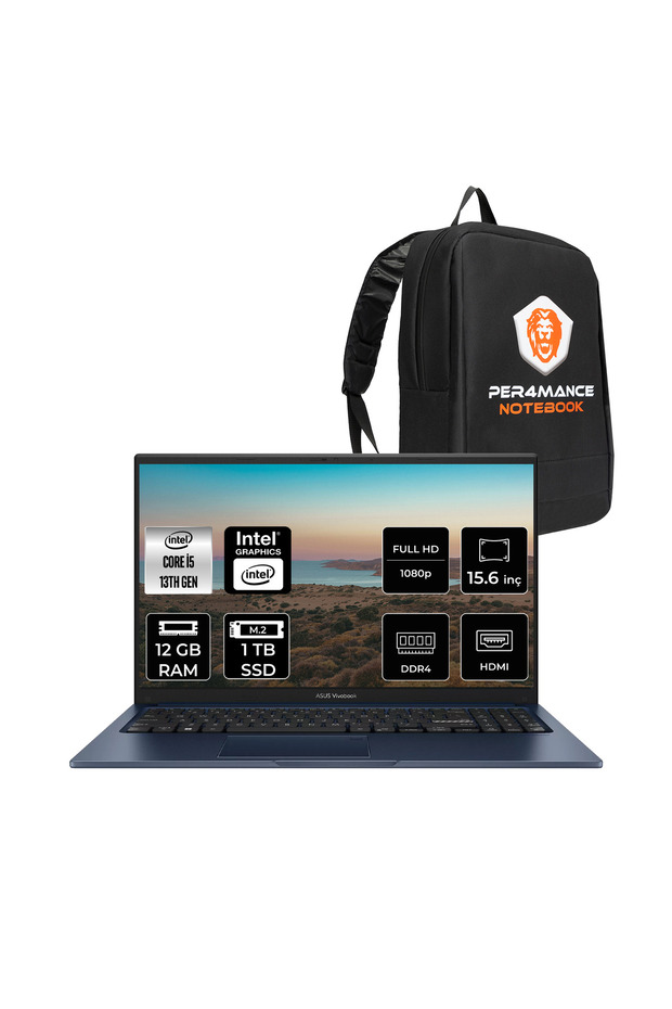 Vivobook 15 X1504VA i5 1335U 12GB RAM 1TB SSD 15.6'' FHD FDOS NJ123 & PER4 ÇANTA - 1