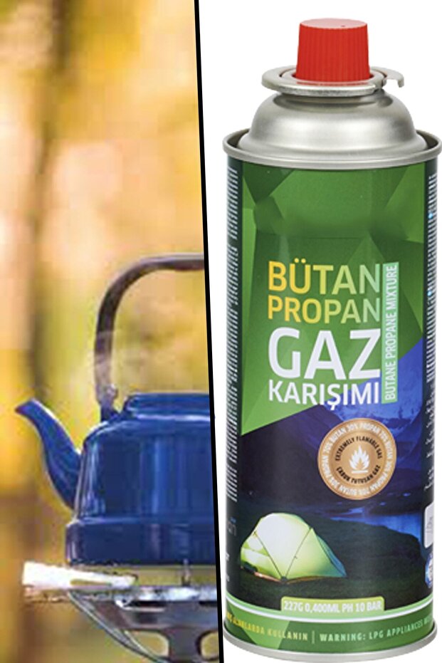 Bütan Propan Gaz Karışımı Tüpü 227 Gr Kolayca Ateş Yakmak Için Kamp Ateşi 1410 - 3
