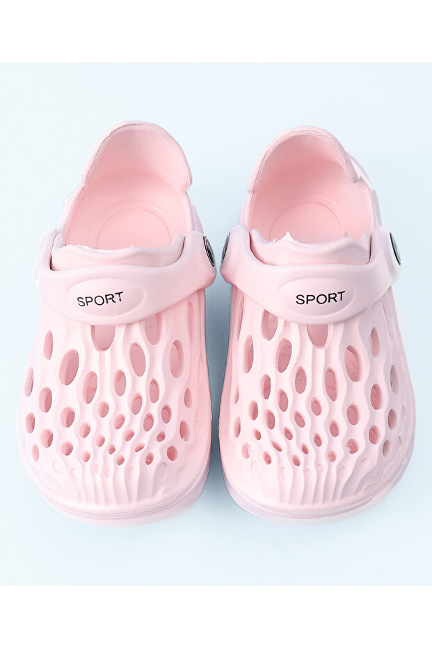 SAPS Solid Back Strap Closure Clogs - Pink - 3