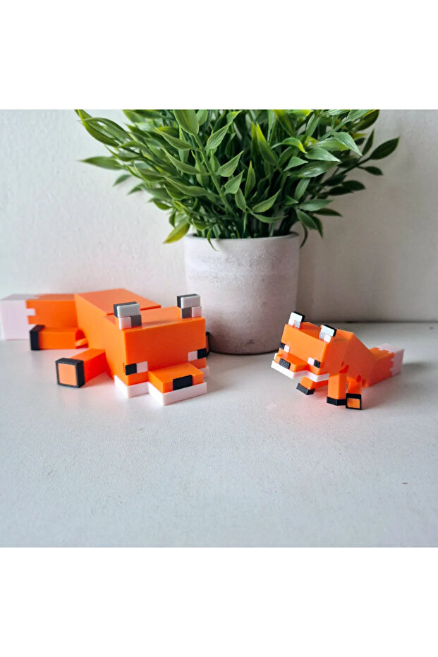 Minecraft Fox-Eklemli Tilki 10 cm - 1