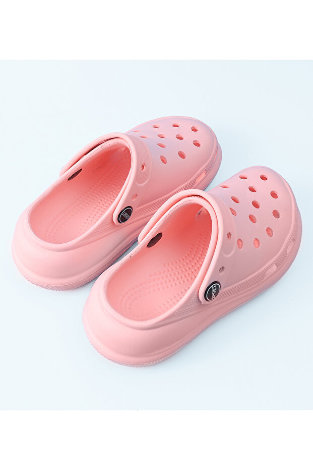 SAPS Solid Back Strap Closure Clogs - Pink - 8
